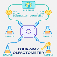 four way insect olfactometer